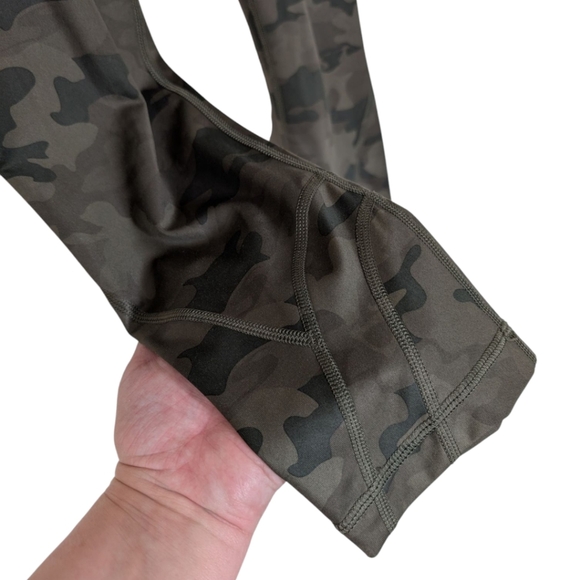 Lululemon Run: Inspire Crop II Womens 4 Active Run Yoga Ahtleisure Camo Green - Picture 8 of 15